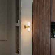 Inteligentna lampa łazienkowa ścienna złota IP44 2-punktowa z 2 WiFi G9 - Bath Nowoczesny Oswietlenie wewnetrzne
