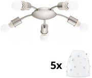 Eglo - LED sufitowe MY CHOICE 5xE14/4W/230V chrom/białe