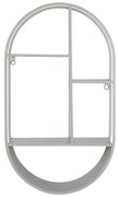 Jasnoszara wielopoziomowa metalowa półka 35 cm Feira – House Nordic
