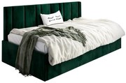 Zielone tapicerowane łóżko z oparciem W2-G94