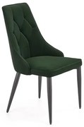 Krzesło tapicerowane K365 VELVET ciemno zielone HALMAR