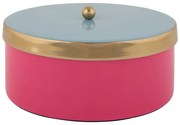 Różowy metalowy pojemnik dekoracyjny ø 16x6 cm Double Funky – PT LIVING