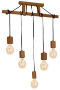 Żyrandol JACK 5xE27/40W/230V dąb