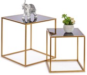 Zestaw stolików kawowych do salonu LUVO, kwadratowych, 2 sztuki