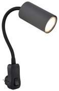 Globo 57911DPG - Gniazdo naścienn. Oświetlenie punktowe ROBBY 1xGU10/35W/230V czarne