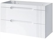 Biała szafka łazienkowa z szufladami 100 cm N1-G72