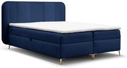 Granatowe welurowe łóżko kontynentalne 4 rozmiary S7-P29