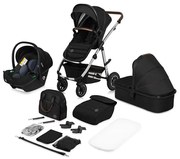 Lionelo - Wózek wielofunkcyjny 3 w 1 AMBER Black Silver