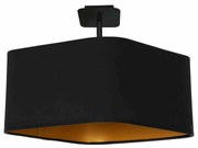 Lampa podsufitowa, czarna, kwadratowa NAPOLI BLACK/GOLD 1xE27