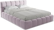 Łóżko 180 x 228 - z weluru - lawendowy - NALU