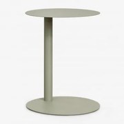 Okrągły Stolik Pomocniczy Ø40 Cm Ze Stali Yannik Awokado - Sklum