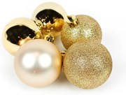 Bombki o różnym wykończeniu, Ø 5 cm, 5 szt.