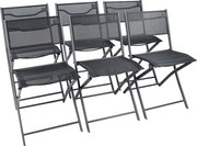 6-częściowe krzesło ogrodowe składane Sumila