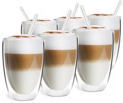 Szklanek kubki do latte podwójną/z ścianką zestaw 6 szt. 350 ml – Vialli Design
