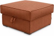 Terakotowy taboret SMART COSARO z miejscem do przechowywania 65x65 cm