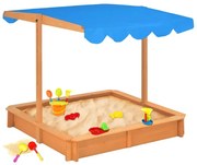 Drewniana piaskownica z regulowanym daszkiem Z2-Z87