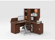 Zestaw mebli biurowych MIRELLI, typ C, prawy, orzech