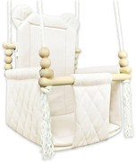 Szczebelkowa huśtawka dziecięca miś ecru F0-G19