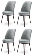 Zestaw krzeseł do jadalni Dexa Grey and Brown, 4 szt., 4 szt.