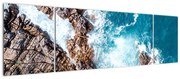 Obraz skał i morza (170x50 cm)