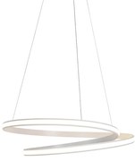Nowoczesna lampa wisząca biała 74 cm z wbudowanym ściemnianym LED - Rowan Nowoczesny Oswietlenie wewnetrzne