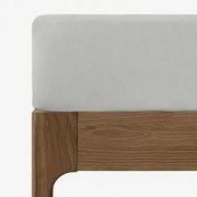 Prześcieradło Z Bawełnianego Perkalu O Gęstości 180 Nici Na Łóżko 90 Cm Agassi Azul Bruma & Łóżko 90 Cm (90 X 200 X 40 Cm) - Sklum