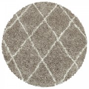 Dywan shaggy Alvor kratka beżowy 80 cm x 80 cm  koło