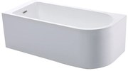 Wanna narożna - 201L - 150 x 75 x 58 cm - Biała - Lewy narożnik - ANIKA