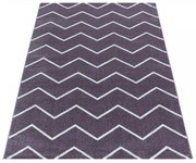 Dywan nowoczesny RIO zygzak fioletowy 80 cm x 150 cm