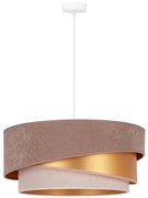 Duolla - Żyrandol na lince KOBO 1xE27/15W/230V śr. 45 cm beżowy/złoty/kremowy