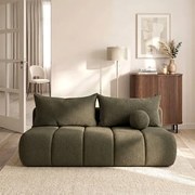 Sofa z Funkcją Spania SARIA Oliwkowa Boucle Nowoczesna