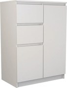 Komoda Malwa 2D2S | Biała | 70x40x97 cm | 2 Drzwi 2 Szuflady