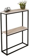 Industrialna konsola z metalowym stelażem czarny + dąb sonoma F4-L86