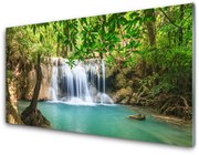 Obraz Akrylowy Wodospad Jezioro Las Natura