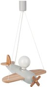 Szara drewniana lampa wisząca samolot - 5X S201 W4-A75