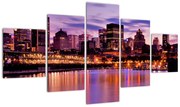 Obraz miasta nocą (125x70 cm)