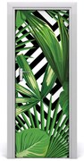 Okleina samoprzylepna na drzwi Tropikalne liście