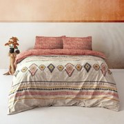 Ceglasto-beżowa bawełniana pościel jednoosobowa 140x200 cm Felix – Mijolnir