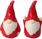Świąteczna solniczka i pieprzniczka ceramiczna Świąteczny krasnal