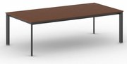 Stół konferencyjny do biura PRIMO INVITATION, 240x120 cm, czarna podstawa, czereśnia