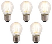 Zestaw 5 żarówek LED E27 z możliwością ściemniania P45 4W 330lm 2100K