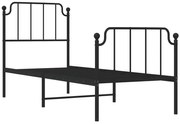 Czarne metalowe łóżko loftowe 90x200 cm G8-P42