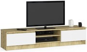 Szafka pod telewizor dąb artisan + biały T6-B06
