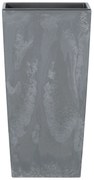Donica ogrodowa z wkładem Urbi Square Beton Effect 32,5 x 32,5 x 61 cm marengo PROSPERPLAST