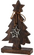 Choinka Stars z drewna mango, 18 x 30 x 6 cm