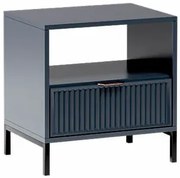 Szafka nocna z lamelami na froncie indigo A0-R98
