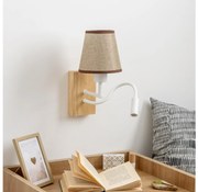 Brilagi - LED Kinkiet NUBILA WOOD 1xE27/25W/230V + LED/3W dąb/brązowy