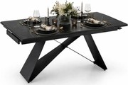 Rozkładany marmurowy czarny stół H8-Z29