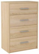 Skandynawska komoda z szufladami dąb sonoma R2-W15