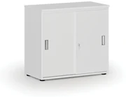 Szafa biurowa z drzwiami przesuwnymi PRIMO WHITE, 740 x 800 x 420 mm, biały